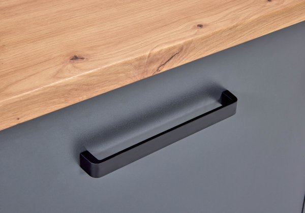 Spülenschrank VENETO 130x60cm, Anthrazit / Artisan Eiche Nb.