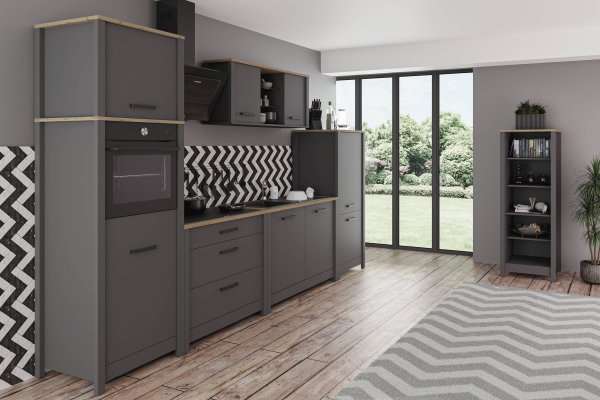 Geräteschrank 1 VENETO 70x167cm, Anthrazit / Artisan Eiche Nb.