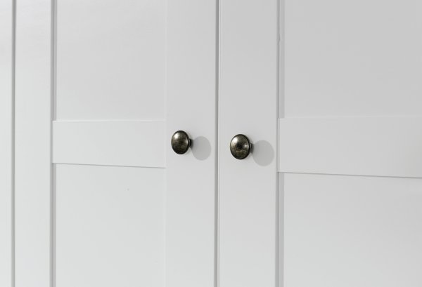 Drehtürenschrank ROSENHEIM, 5-trg., 1 Spiegeltür, 2 Schubkästen