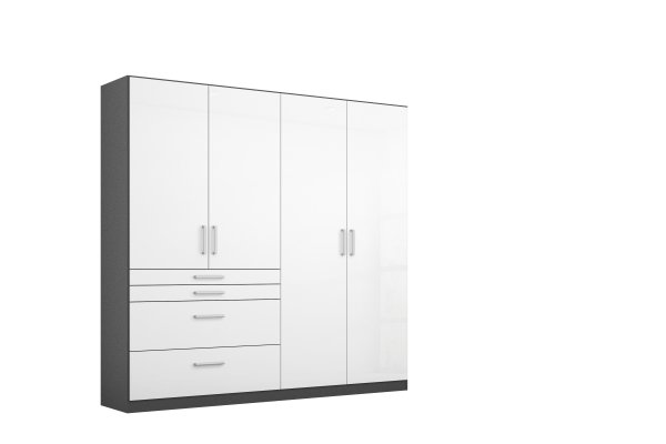 Drehtürenschrank HOMBURG, 4-trg., 4 Schubkästen