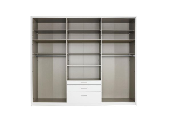 Drehtürenschrank HILDESHEIM, 12-trg., 3 Schubkästen