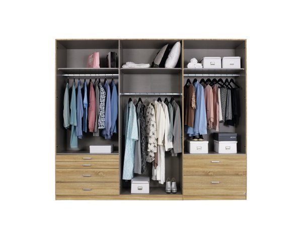 Drehtürenschrank Wildberg 6-trg. - Eiche Sonoma Nb - 271cm