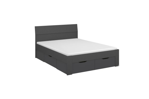 4 Bettschubkästen Flexx - Grau Metallic