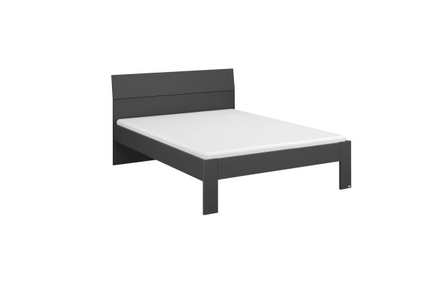 Bett FLEXX 140x200cm - Grau Metallic
