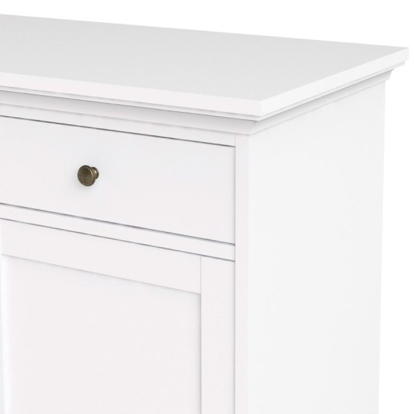 Sideboard Paris, 3 Türen und 7 Schubladen - Weiß