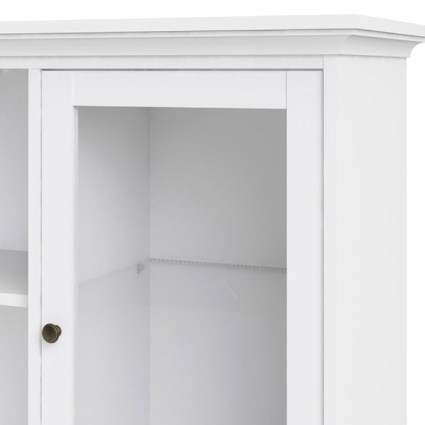 Highboard Paris, 4 Türen und 4 Schubladen - Weiß