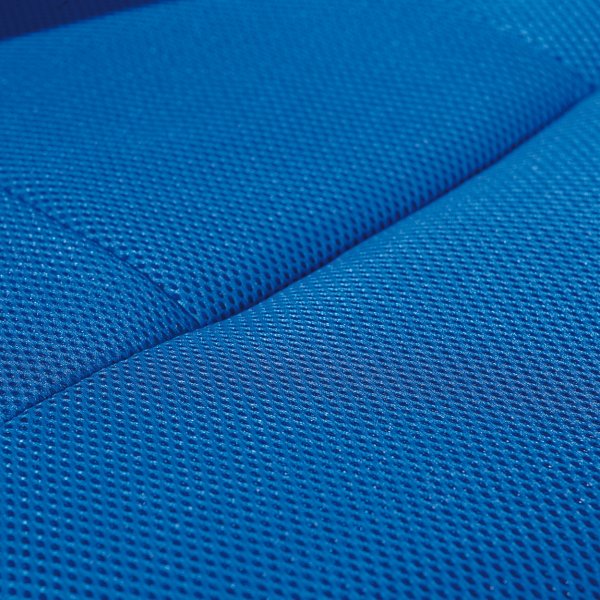 Drehstuhl BONNIE - Metall verchromt, Mesh blau