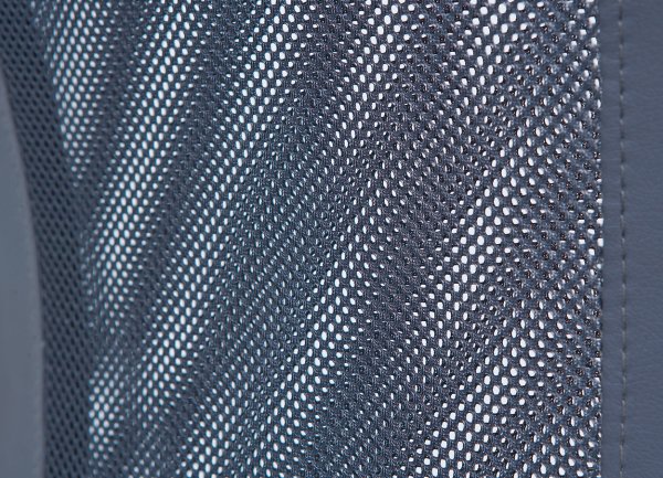 Drehstuhl BONNIE - Metall verchromt, Mesh grau