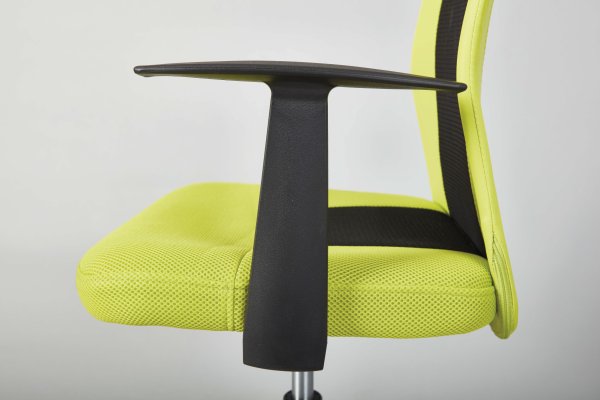 Drehstuhl DONNY - Metall verchromt - Mesh grün