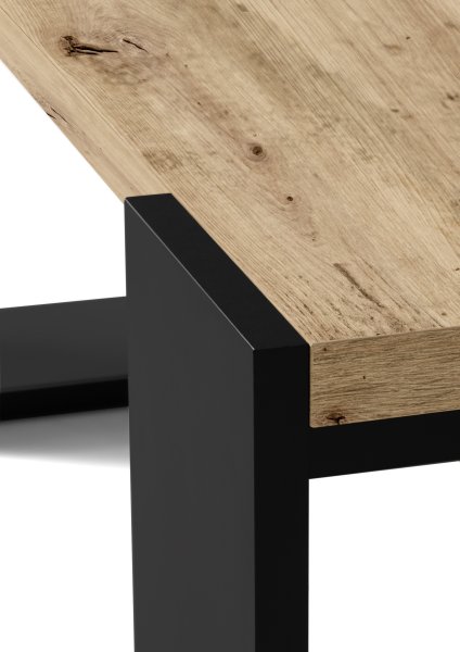 Couchtisch ALBA - Artisan Eiche Nb./Schwarz