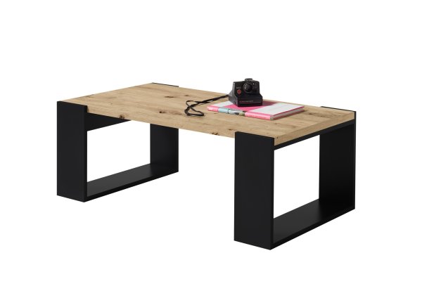 Couchtisch ALBA - Artisan Eiche Nb./Schwarz