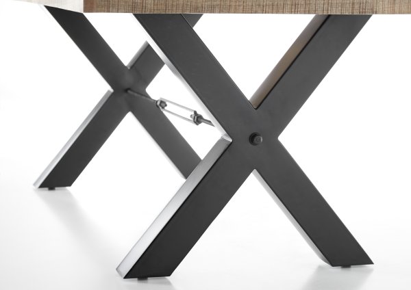 Esstisch DEHLI 200x100cm - Mango Wood, Gestell Metall schwarz