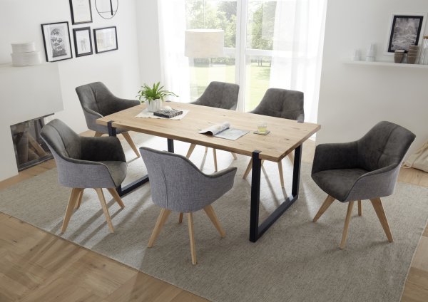 Esstisch MELVIN 180x90cm - Eiche massiv geölt