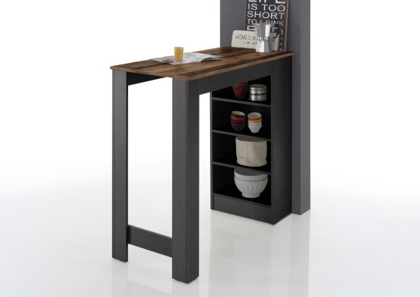 Bartisch MOJITO - Old Style dunkel Nachbildung / Betonoxid