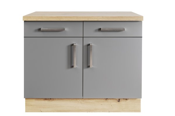 Anrichte DARIA/DAVOS 100x60cm - Lacklaminat Schiefer/Artisan Eiche Nachbildung