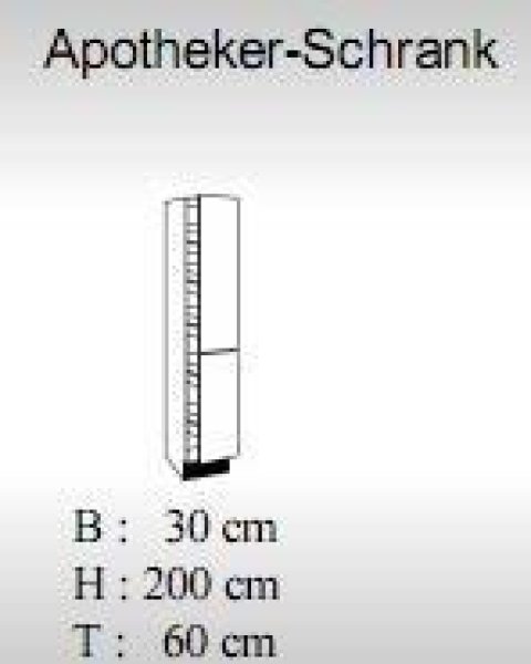 Apothekerschrank LAVIA 30x200x60cm - Lava