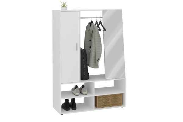 Standgarderobe AUMA 1, Weiss