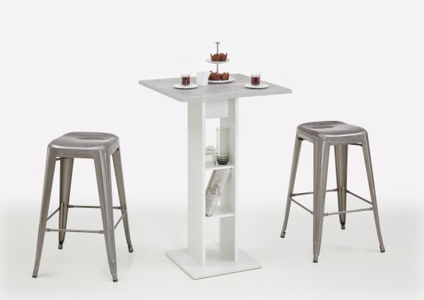 Bar-/Stehtisch BANDOL 1 XL, Weiß/Beton