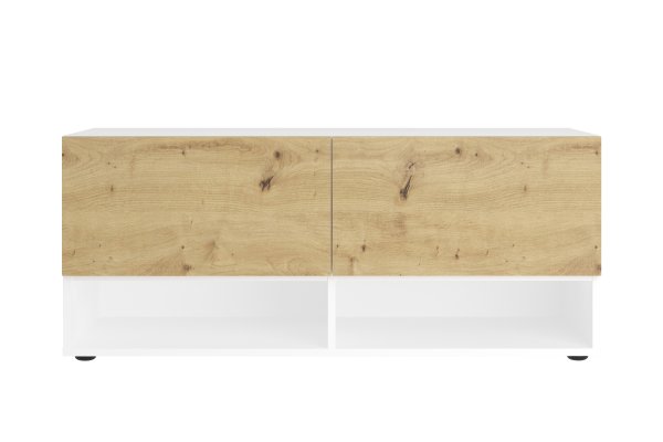 Garderobenbank BELM 9, Brillantweiß/Artisan-Oak
