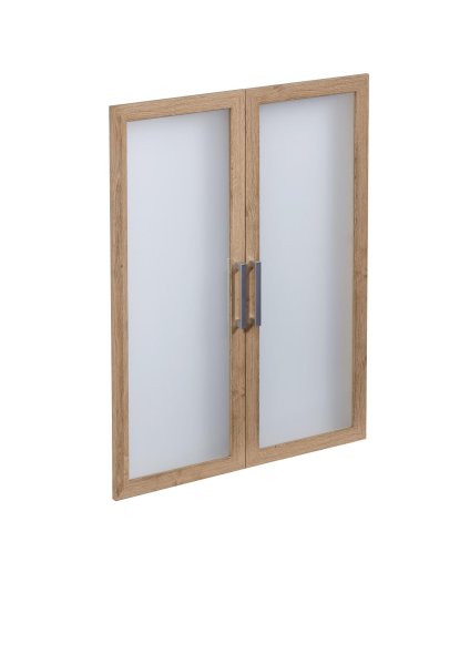 Glastüren-Set CALVIA 12, Alteiche Nachbildung