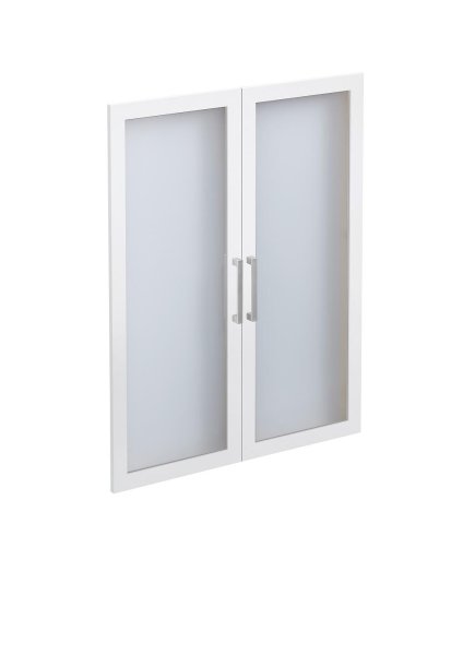 Glastüren-Set CALVIA 12, Brillant Weiß