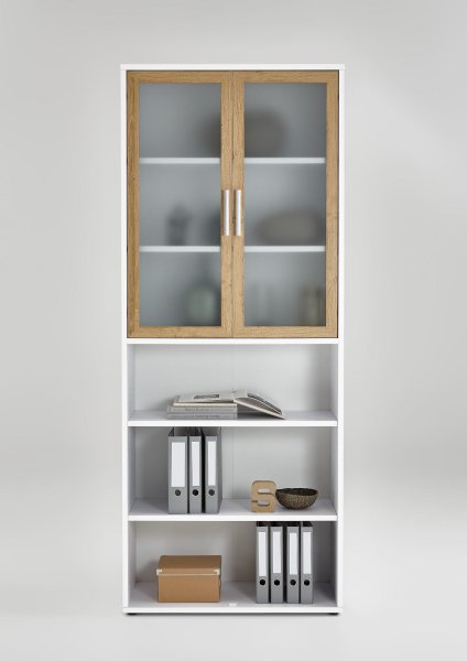 Glastüren-Set CALVIA 12, Alteiche Nachbildung