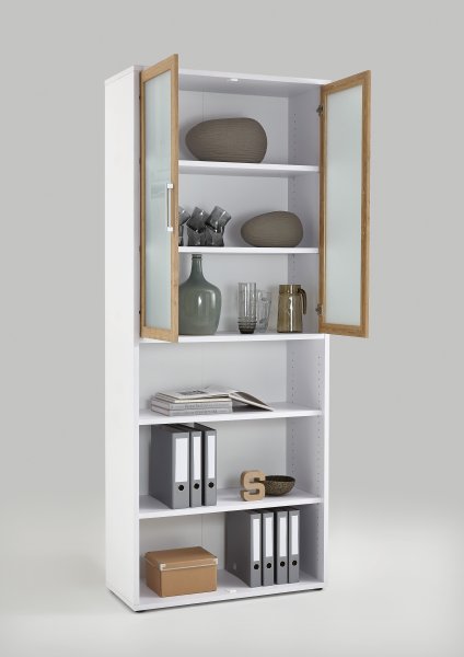 Glastüren-Set CALVIA 12, Alteiche Nachbildung