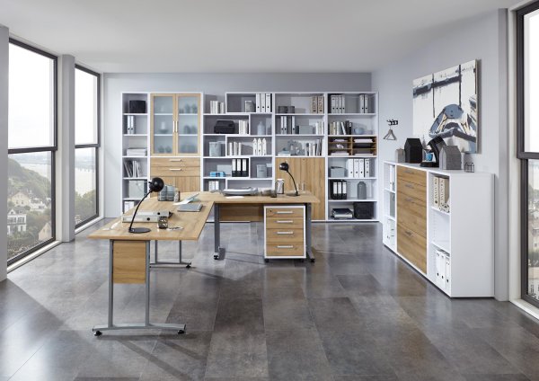 Computertisch CALVIA 2, Alteiche Nachbildung
