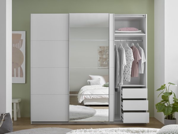 Schwebetürenschrank CARANO 3 Türen - Weiß - 215cm
