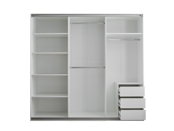 Schwebetürenschrank CARANO 3 Türen - Weiß - 215cm