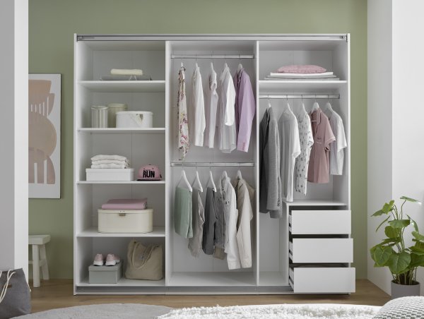 Schwebetürenschrank CARANO 3 Türen - Weiß - 215cm