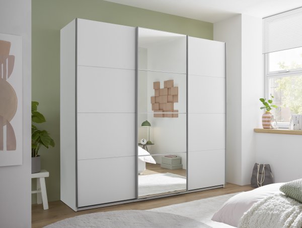 Schwebetürenschrank CARANO 3 Türen - Weiß - 215cm
