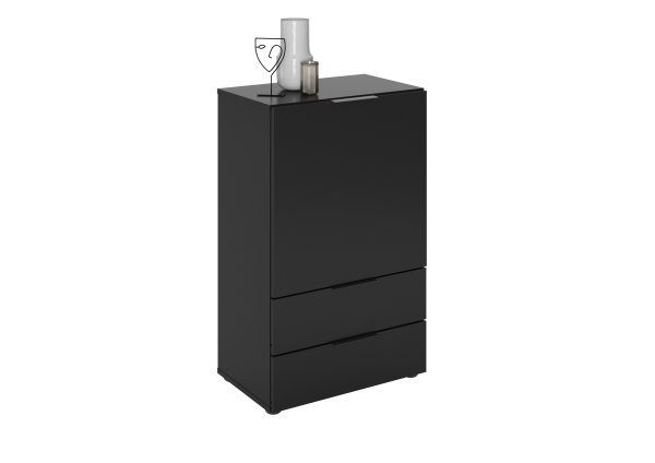 Kommode DARK 5 - Schwarz Perlglanz