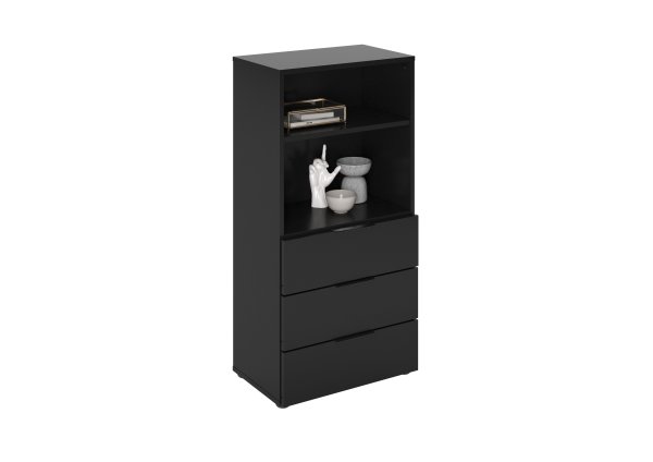 Kommode DARK 6 - Schwarz Perlglanz