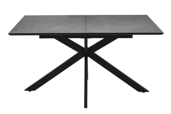 Esstisch FENJA II T 140-180x90cm - Glas in Keramikoptik/Anthrazit