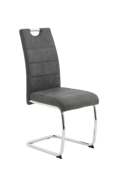 Schwingstuhl FLORA II S - Vintage Anthrazit - Gestell verchromt