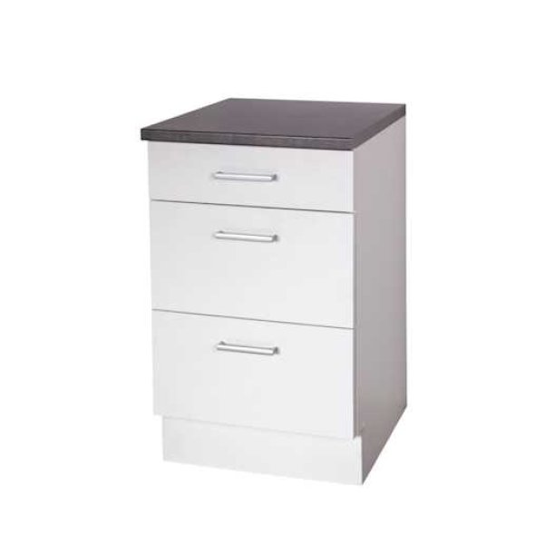 Topfschrank GIRONA 50x60cm - Weiß-Marmoroptik