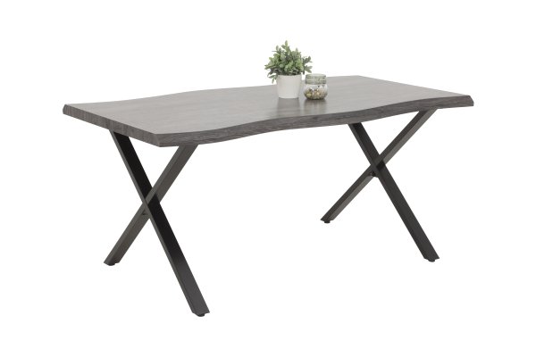 Esstisch GRETA T  200 x 100 cm - Grau mit Baumkante