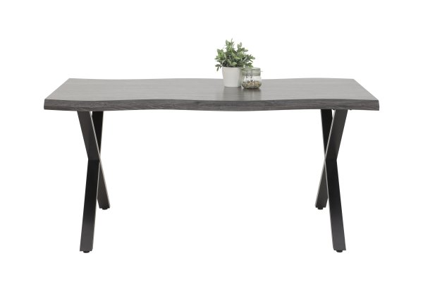 Esstisch GRETA T  200 x 100 cm - Grau mit Baumkante