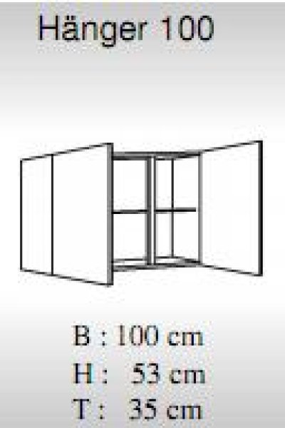 Hängeschrank SONEA 100x53cm, Sonoma Eiche Dekor / Weiß