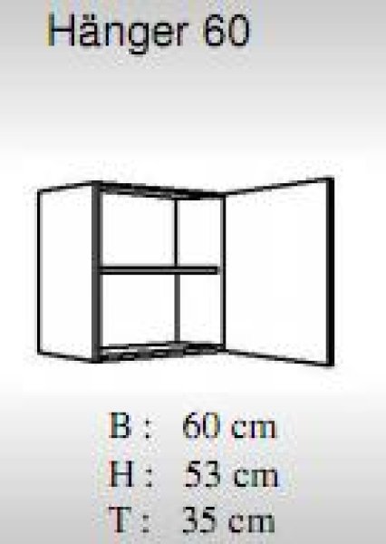 Hängeschrank SONEA 60x53cm, Sonoma Eiche Dekor / Weiß