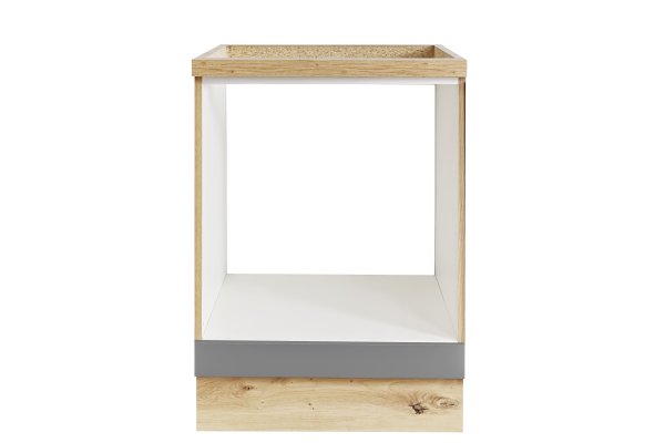 Herdumbauschrank DARIA/DAVOS 60x60cm - Artisan Eiche Nachbildung/Lacklaminat Schiefer