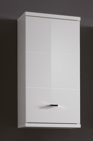 Bad-Hängeschrank MORNING, Weiß/MDF Weiß Glanz Nachbildung