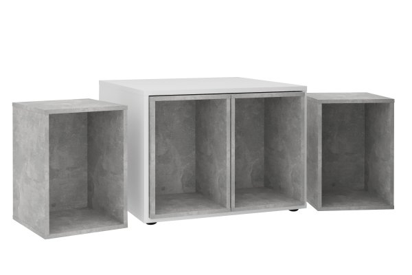 Couchtisch JOKER 2, Weiß/Beton
