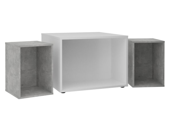 Couchtisch JOKER 2, Weiß/Beton