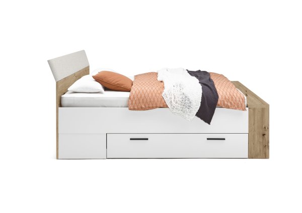 Bettanlage JULIA 180x200cm - Artisan Eiche/Weiß