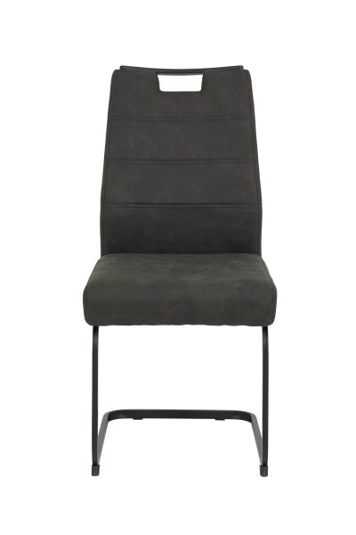 Schwingstuhl KERSTIN S - Vintage anthrazit - Gestell Metall Schwarz