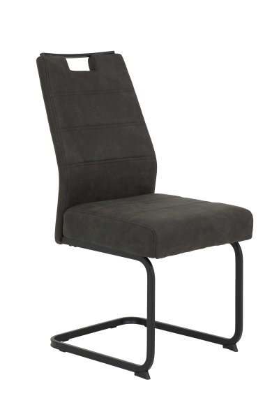 Schwingstuhl KERSTIN S - Vintage anthrazit - Gestell Metall Schwarz