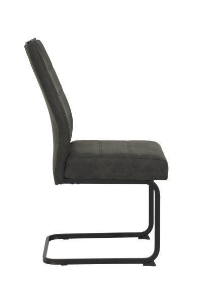 Schwingstuhl KERSTIN S - Vintage anthrazit - Gestell Metall Schwarz