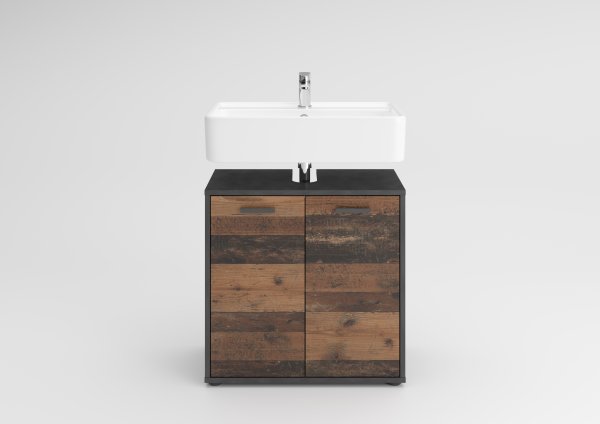 Waschbeckenunterschrank MADOC 1, Old-Style dunkel / Matera